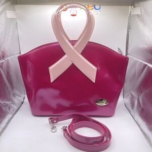 Beijo Pinky Promise Fuchsia & Petal Pink Purse Breast Cancer Awareness